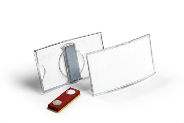 Durable 812319, Namnskylt, Liggande, Akryl, Transparent, Sida, 75 mm