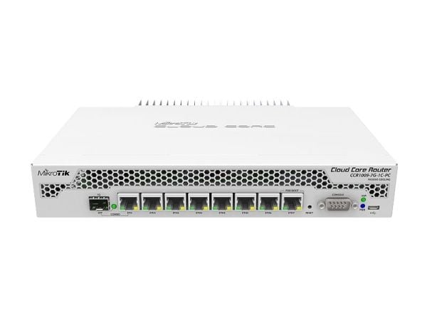 MikroTik Cloud Core Router CCR1009-7G-1C-PC - Ruter 1GbE - rackmonterbar