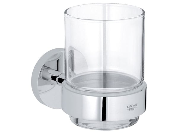 GROHE Essentials, Kromfarget, Monokromatisk, Glass, Single/enkelt, Veggmontert, Rund