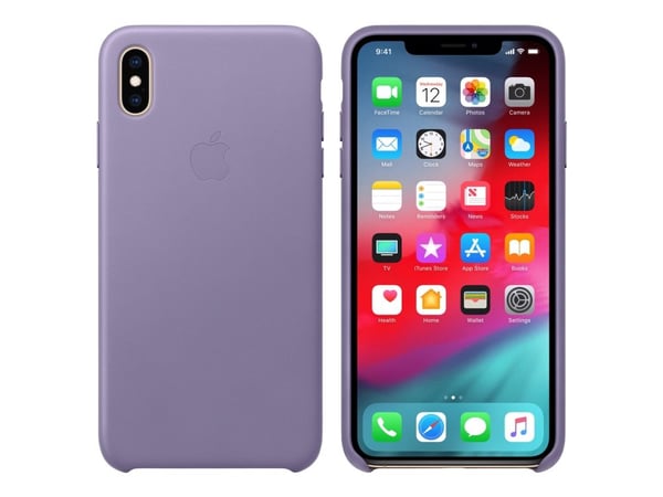 Apple Smart - Baksidedeksel for mobiltelefon - lær - lilla - for iPhone XS Max