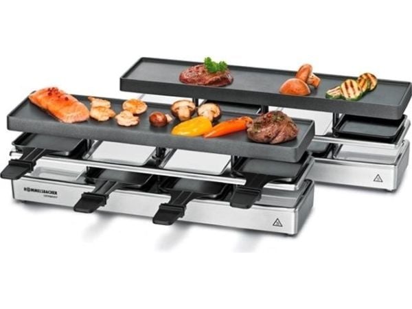 Rommelsbacher RC 1600, 8 person(er), Aluminium, 2 zone(s), Svart, Sølv, Rektangulær, Status