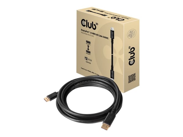 Club 3D - DisplayPort-kabel - DisplayPort (hann) til DisplayPort (hann) - DisplayPort 1.4 - 4 m - svart