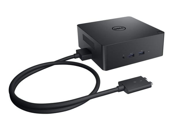 Dell Dual USB-C Thunderbolt Dock TB18DC - Dokkingstasjon - USB-C / Thunderbolt 3 - VGA, HDMI, DP, Mini DP, Thunderbolt - 1GbE - 210 watt - for Prec...