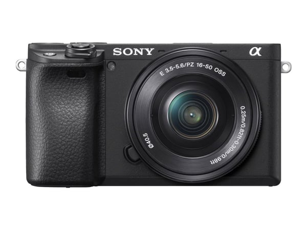 Sony a 6400 + SELP1650, 24,2 MP, 6000 x 4000 pikseliä, CMOS, 4K Ultra HD, Kosketusnäyttö, Musta