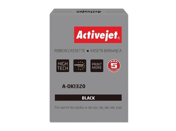 Activejet A-OKI320, OKI ML: 180, 182, 183, 192, 193, 280 Elite, 280 Elite DC, 320 Flatbed, 321, 380, 385, 386, 390,..., Musta, Pistematriisi, 30000...