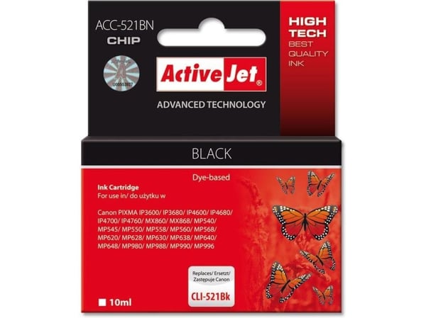 Activejet-muste ACC-521BN / CLI-521Bk-muste (musta)