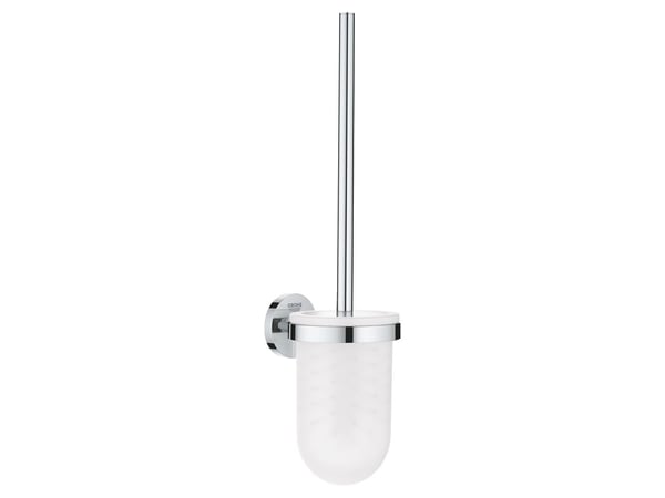 GROHE Essentials, Toalettbørste og holder, Kromfarget, Glass, Metall