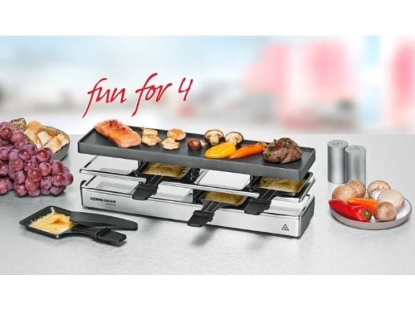 Rommelsbacher RC 800, 4 person(er), Aluminium, 1 zone(s), Svart, Sølv, Rektangulær, Status