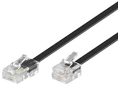 MicroConnect - Telefonkabel - RJ-45 (hann) til RJ-11 (hann) - 15 m - svart