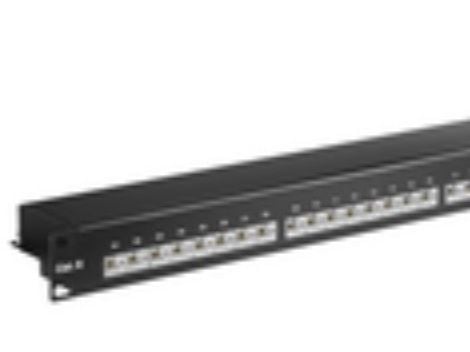 MicroConnect - Patch-panel - CAT 6 - STP - RJ-45 X 24 - svart - 19"