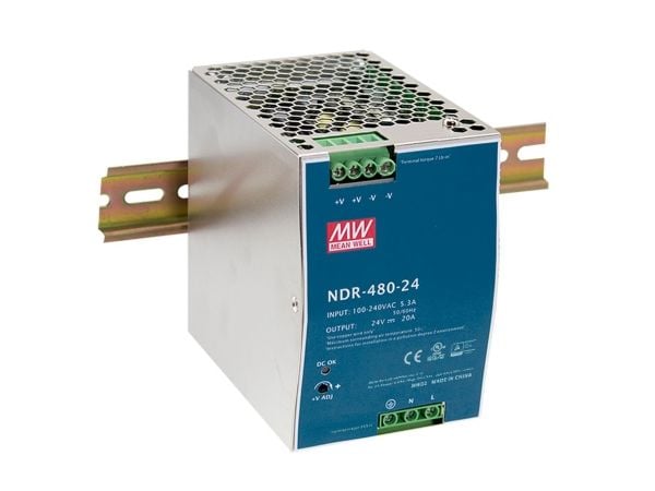 LevelOne POW-4861 - Strømforsyning (DIN-skinnemonterbar) - AC 90 - 264 / DC 127 - 370 V - 480 watt