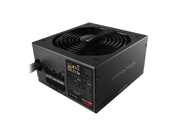 Sharkoon WPM Gold ZERO 650 - Strømforsyning (intern) - ATX12V 2.3 - 80 PLUS Gold - AC 100-240 V - 650 Watt - aktiv PFC - sort