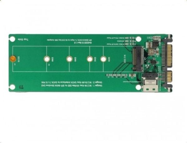 Delock U.2 SFF-8654 or SATA Converter to 1 x M.2 Key M slot - Diskkontroller - M.2 - M.2 NVMe Card / SATA 6Gb/s - PCIe, SATA 6Gb/s