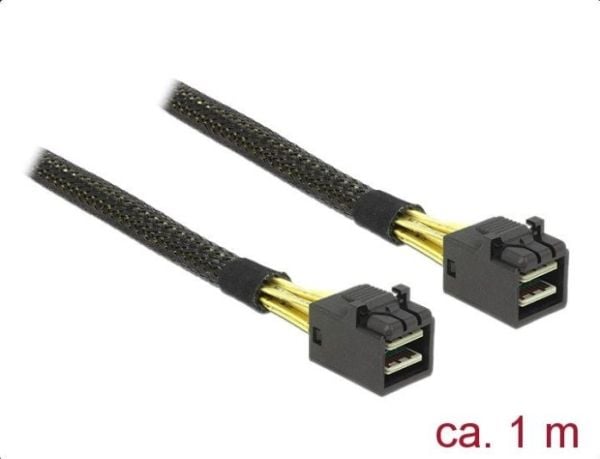 Delock - SAS intern kabel - SAS 6Gbit/s - 4 x Mini SAS HD (SFF-8643) til 4 x Mini SAS HD (SFF-8643) - 1 m - for P/N: 62703, 62704