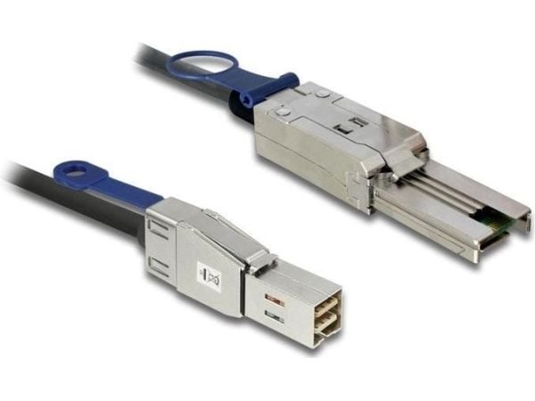 Delock - SAS ekstern kabel - SAS 6Gbit/s - 36 pin 4x Mini SAS HD (SFF-8644) (hann) til 26-pin 4x Shielded Mini MultiLane SAS (SFF-8088) (hann) - 1 m