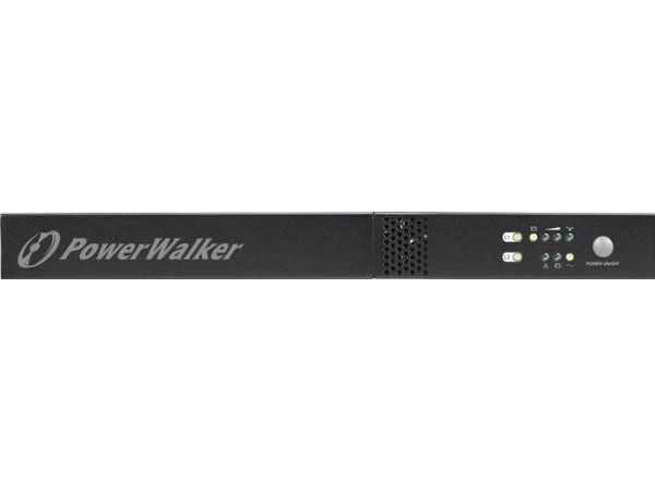 PowerWalker VFI 1000R/1U - UPS (kan monteras i rack) - 800 Watt - 1000 VA - 7 Ah - RS-232, USB - utgångskontakter: 3 - 1U - 19" - svart