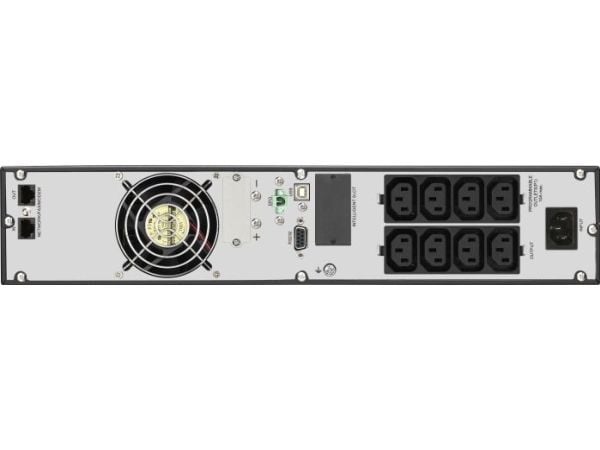 PowerWalker VFI 1000 RMG PF1 - UPS (rackmonterbar/ekstern) - 1000 watt - 1000 VA - 7 Ah - RS-232, USB - utgangskontakter: 8 - 2U