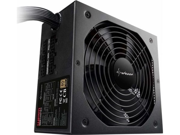 Sharkoon WPM Gold ZERO 650 - Strømforsyning (intern) - ATX12V 2.3 - 80 PLUS Gold - AC 100-240 V - 650 Watt - aktiv PFC - sort