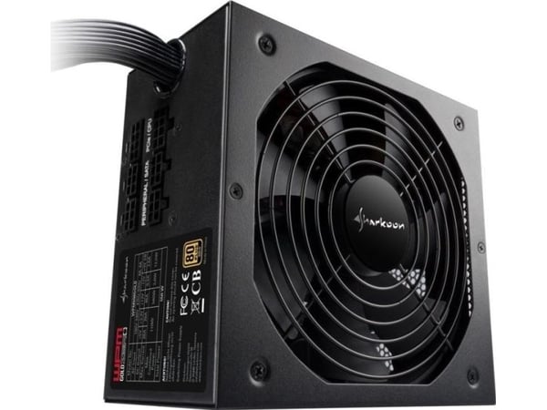 Sharkoon WPM Gold ZERO 550 - Strømforsyning (intern) - ATX12V 2.3 - 80 PLUS Gold - AC 100-240 V - 550 Watt - aktiv PFC - sort