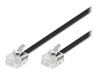 MicroConnect Modular - Telefonkabel - RJ-11 (hann) til RJ-11 (hann) - 2 m - svart