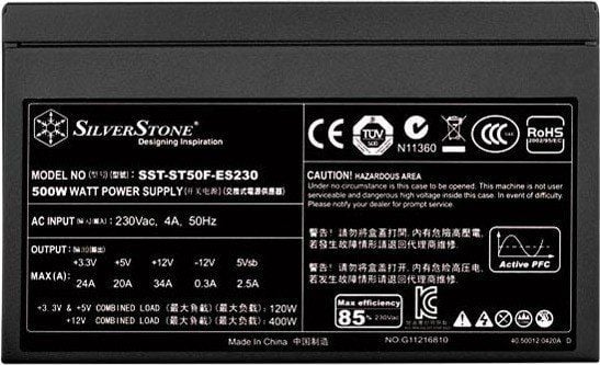 SilverStone Strider Essential Series SST-ST50F-ES - Strømforsyning (intern) - aktiv PFC