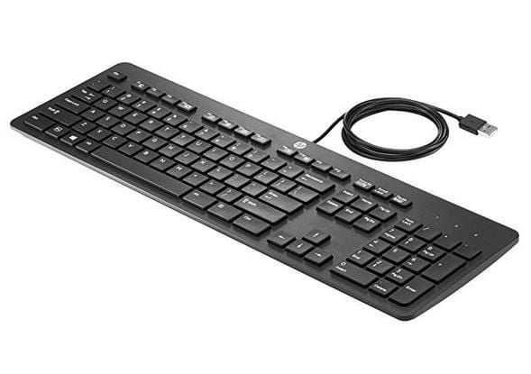 HP 803181-231, Full størrelse (100 og), Koblet med ledninger (ikke trådløs), USB, Mekanisk nøkkelbryter, Sort