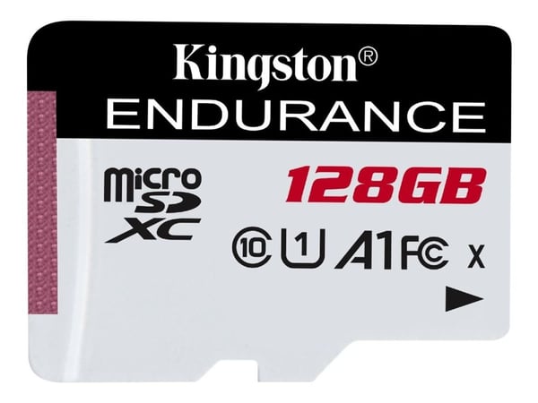 Kingston Technology High Endurance, 128 GB, MicroSD, Luokka 10, UHS-I, 95 MB/s, 45 MB/s