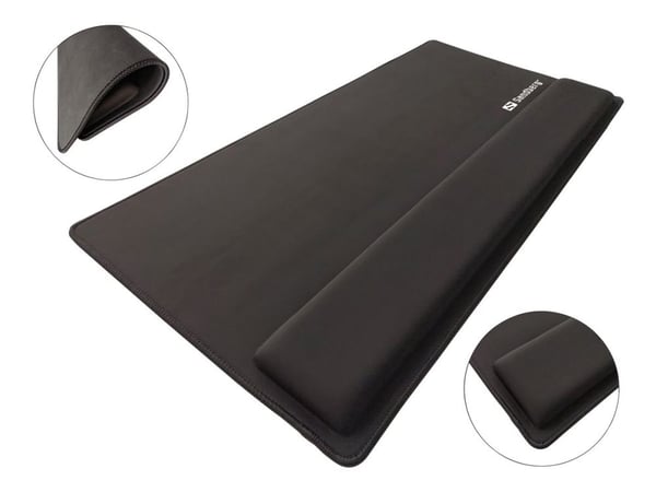 Sandberg Desk Pad Pro XXL - Tastatur og musepute med håndleddspute