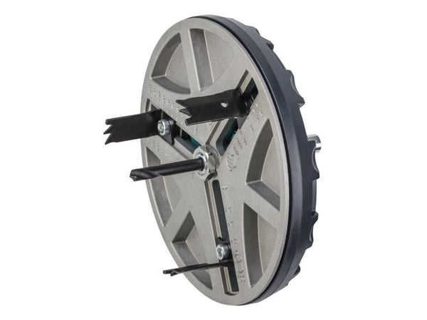wolfcraft GmbH 5978000, Hålsågadapter, Svart, Grå, 13 cm