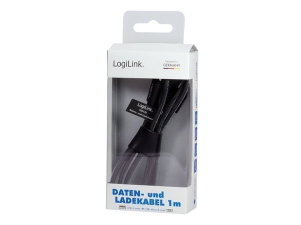 LogiLink CU0132, 1 m, USB A, Micro-USB A, USB 2.0, 480 Mbit/s, Grå