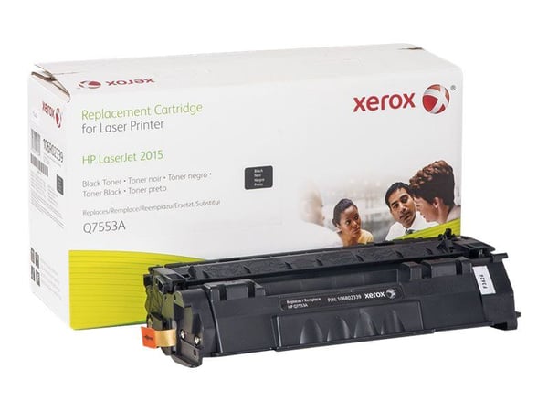 Xerox Värikasetti, musta. Vastaa tuotetta HP Q7553A. Yhteensopiva avec HP LaserJet P2015-tulostimen kanssa, 3300 sivua, Musta, 1 kpl Xerox Värikasetti, musta. Vastaa tuotetta HP Q7553A. Yhteensopiva avec HP LaserJet P2015-tulostimen kanssa, 3300 sivua, Musta, 1 kpl