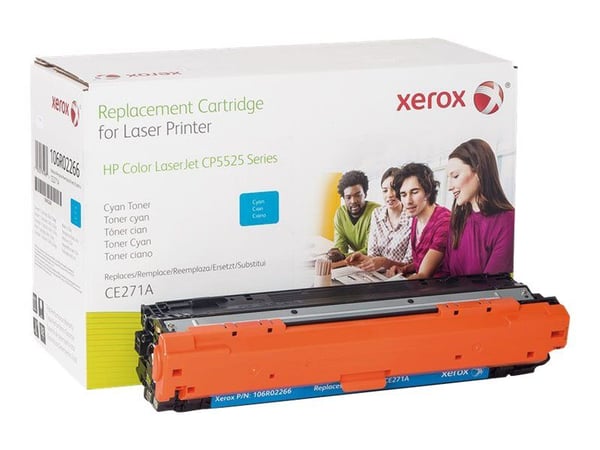 Xerox Värikasetti, syaani. Vastaa tuotetta HP CE271A. Yhteensopiva avec HP Colour LaserJet CP5525-tulostimen kanssa, 15700 sivua, 15700 sivua, Syaa...