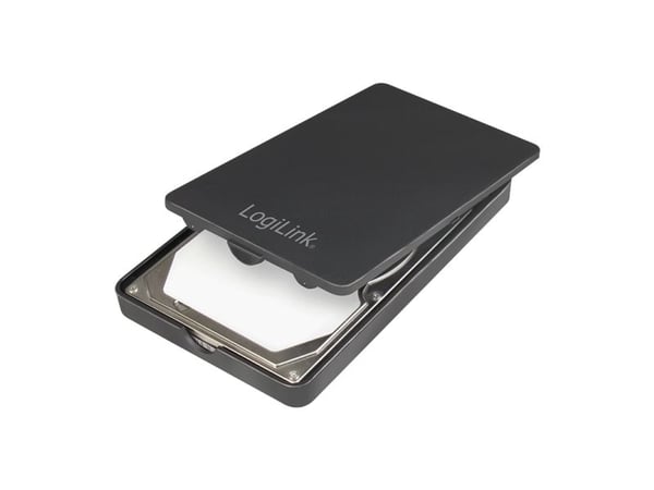 LogiLink UA0339, HDD/SSD-kabinett, 2.5", SATA, Serial ATA II, Serial ATA III, 5 Gbit/s, USB-tilkobling, Sort