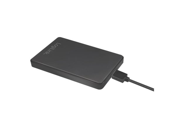 LogiLink UA0339, HDD/SSD-kabinett, 2.5", SATA, Serial ATA II, Serial ATA III, 5 Gbit/s, USB-tilkobling, Sort