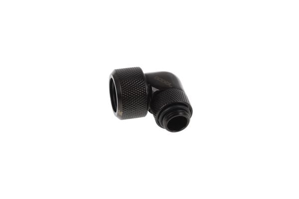 Alphacool Eiszapfen 16 mm HardTube compression fitting 90° rotatable G1/4 - Vinkelarmatur for væskekjølesystemskompresjon - mørkesvart