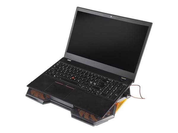 DELTACO GAMING GAM-072 - Notebookvifte - 17.3" - 140 mm - svart, oransje