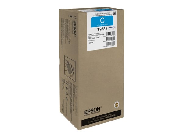 Epson T9732 - 192.4 ml - XL-størrelse - cyan - original - blekkpatron - for WorkForce Pro WF-C869R, WF-C869RD3TWFC, WF-C869RDTWF, WF-C869RDTWFC