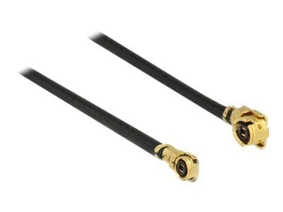 Delock - Antennekabel - MHF/U.FL plugg vinklet til MHF4/HSC plugg vinklet - 40 cm - koaksial - svart