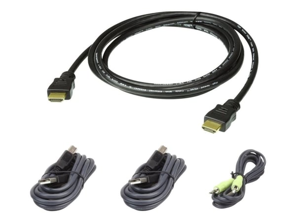 ATEN 2L-7D02UHX4 - Tastatur / video / musekabelsett (KVM) - TAA-samsvar - for ATEN CS1182H4