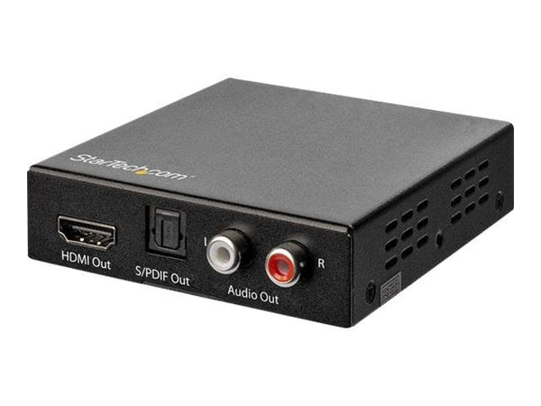 StarTech.com HDMI-audioextraherare med stöd för 4K 60 Hz - HDMI-ljudsignalsextraktor - svart