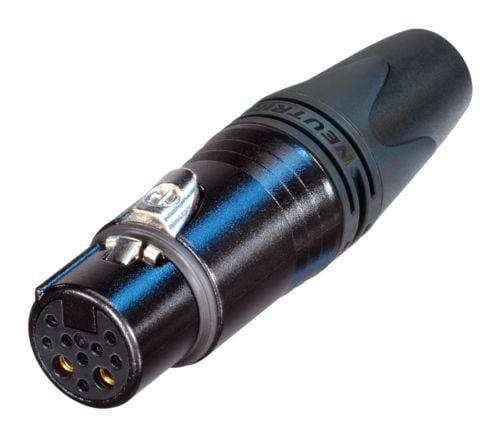 Neutrik NC10FXX-14-B, XLR, Svart, Cat5e, 18/14, Nikkel/gull, IP40