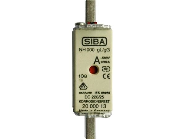 SIBA SIKRING NH000 63A gG 500V - (10 kpl.)