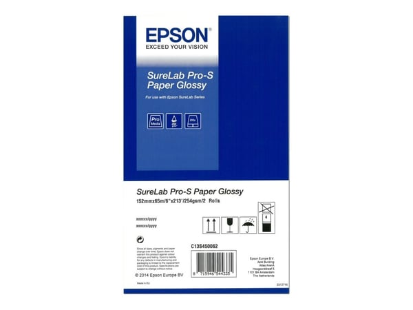 Epson SureLab Pro-S Paper Glossy - Blank - 252 mikroner - Rull (15,2 cm x 65 m) - 252 g/m² - 2 rull(er) papir - for SURELAB D3000, D700, SL-D1000; ...
