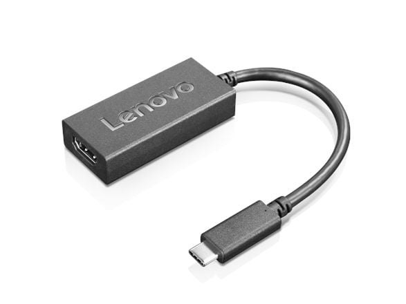Lenovo - Video adapter - USB-C hann til HDMI hunn - 24 cm - svart - støtte for 4K 60 Hz (3840 x 2160)