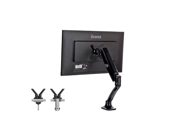 Iiyama DS3001C-B1 - Monteringssett - justerbar arm - for Skjerm - svart - skjermstørrelse: 10"-27" - skrivebordsmonterbar - for ProLite E2783QSU-B1...