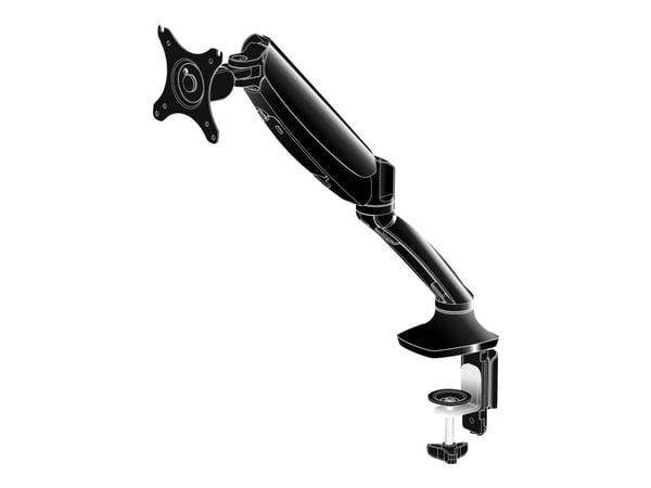 Iiyama DS3001C-B1 - Monteringssett - justerbar arm - for Skjerm - svart - skjermstørrelse: 10"-27" - skrivebordsmonterbar - for ProLite E2783QSU-B1...