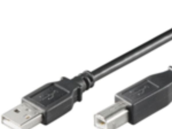 MicroConnect USB 2.0 - USB-kabel - USB-type B (hann) til USB (hann) - USB 2.0 - 50 cm - svart