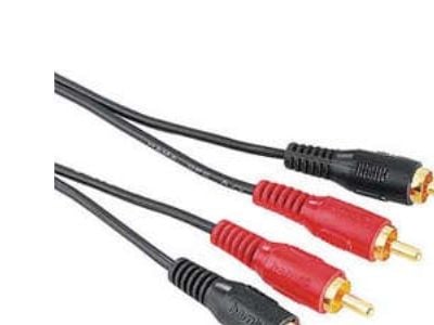 Hama Audio Connecting Cable 2 RCA Male Plugs - 2 RCA Male Plugs, 10 m, 2 x RCA, Hankjønn, 2 x RCA, Hankjønn, 10 m, Svart