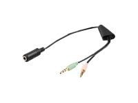 MicroConnect - Audioadapter - mini-phone stereo 3.5 mm hann til 4-polsminijakk hunn
