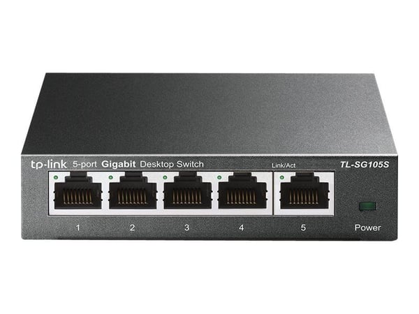 TP-Link TL-SG105S - Switch - 5 x 10/100/1000 - stasjonær